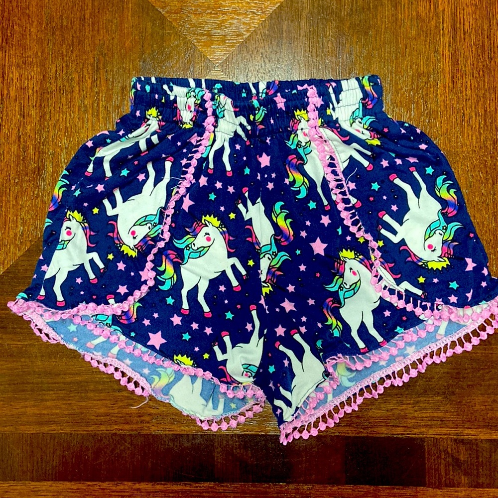 Little girl unicorn shorts